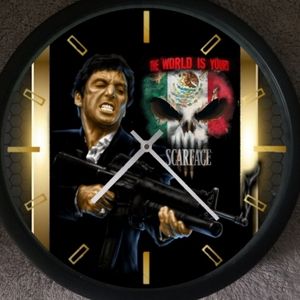 Scar face led clock